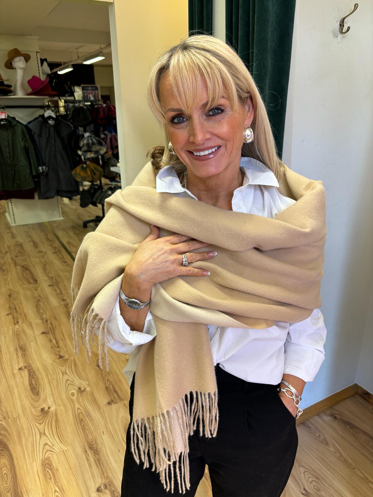 Cashmere Blend Scarf , Beige