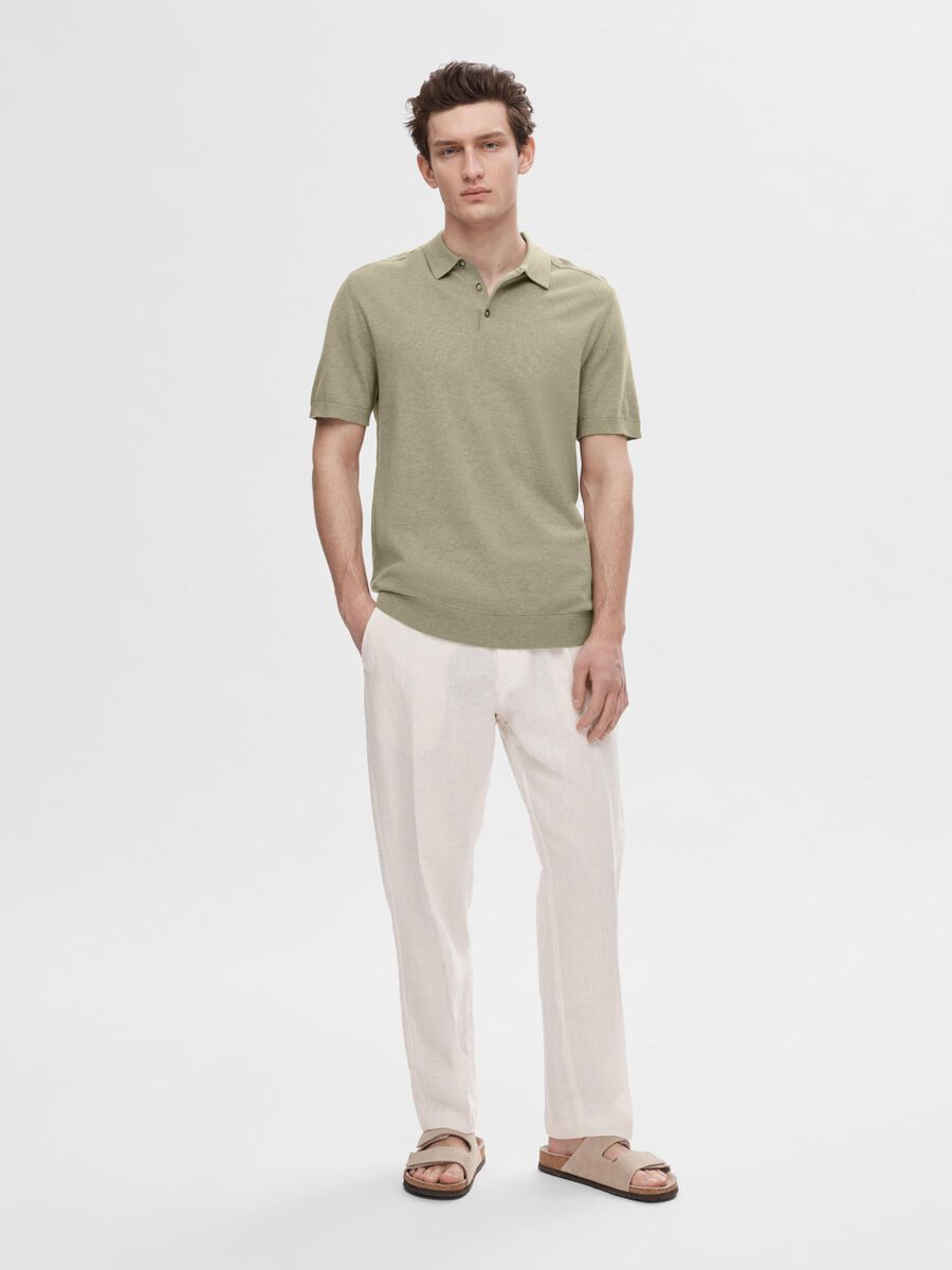 Selected Homme Berg S/S Polo Shirt , Vetiver