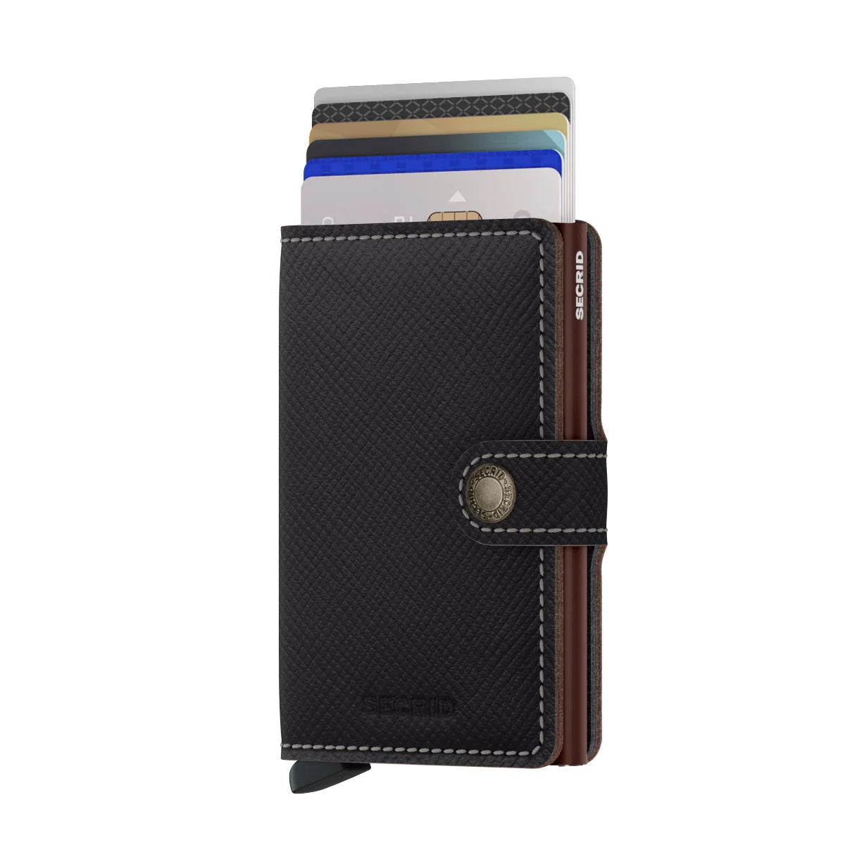 Secrid Miniwallet Saffiano , Brown