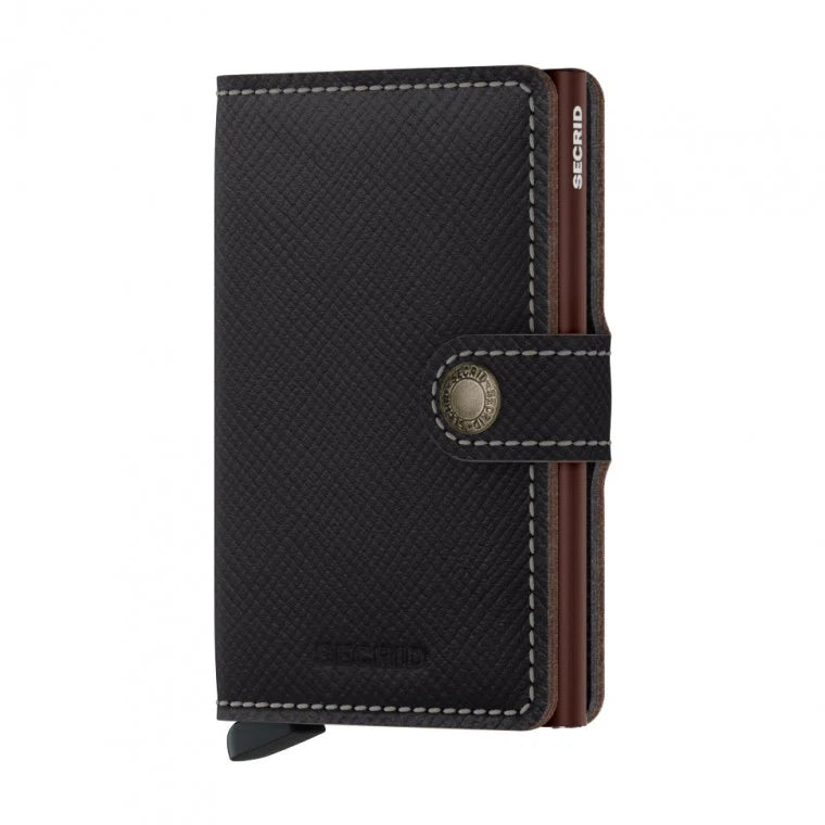 Secrid Miniwallet Saffiano , Brown