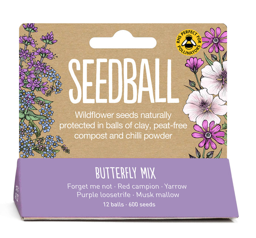 Seadball Mini Meadow Bamboo Pots - Butterfly Mix