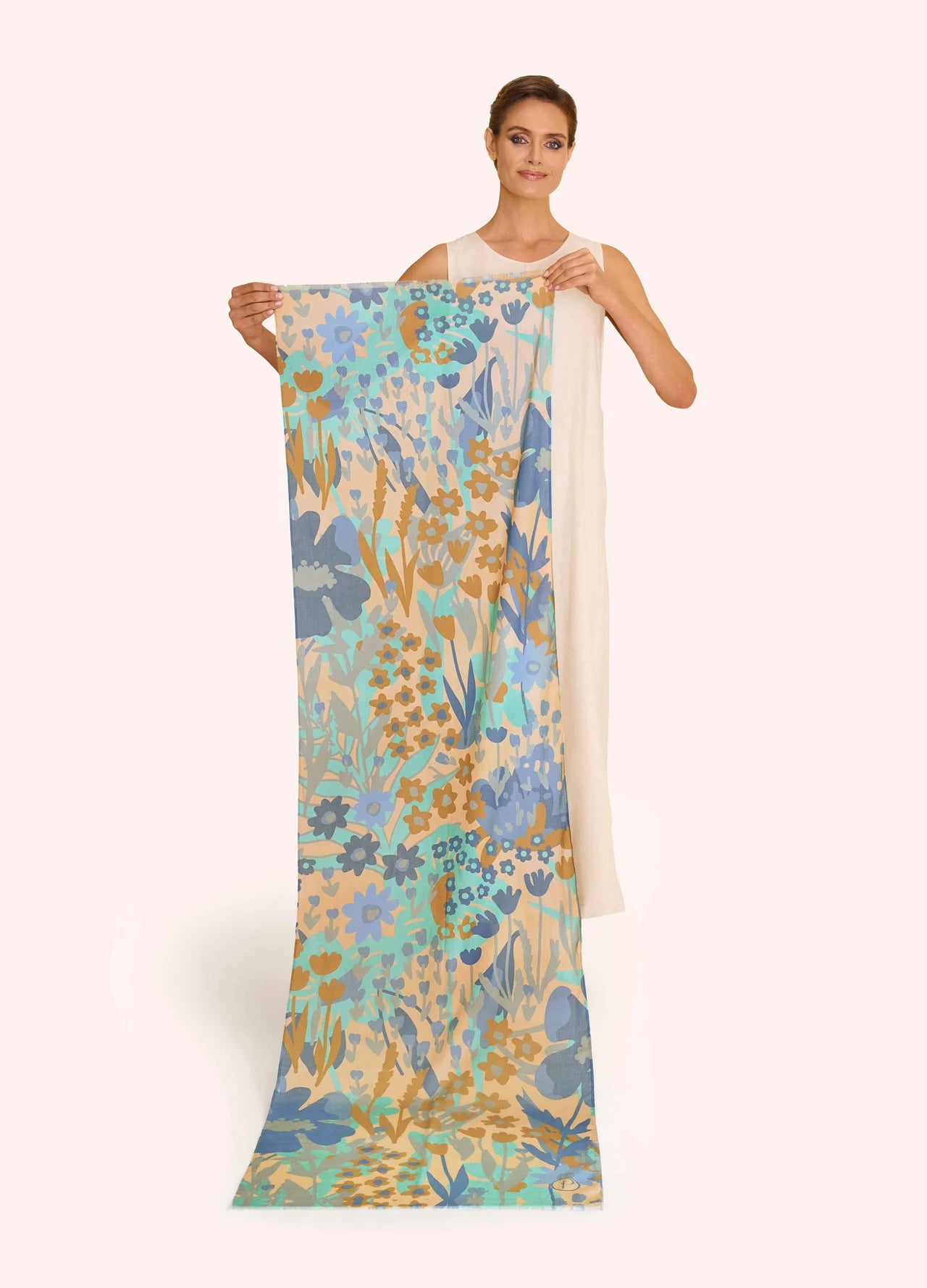 Powder Springtime Printed Scarf