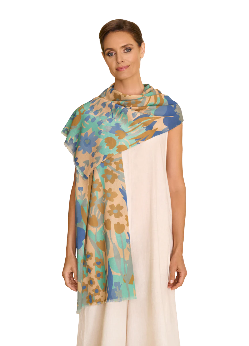 Powder Springtime Printed Scarf