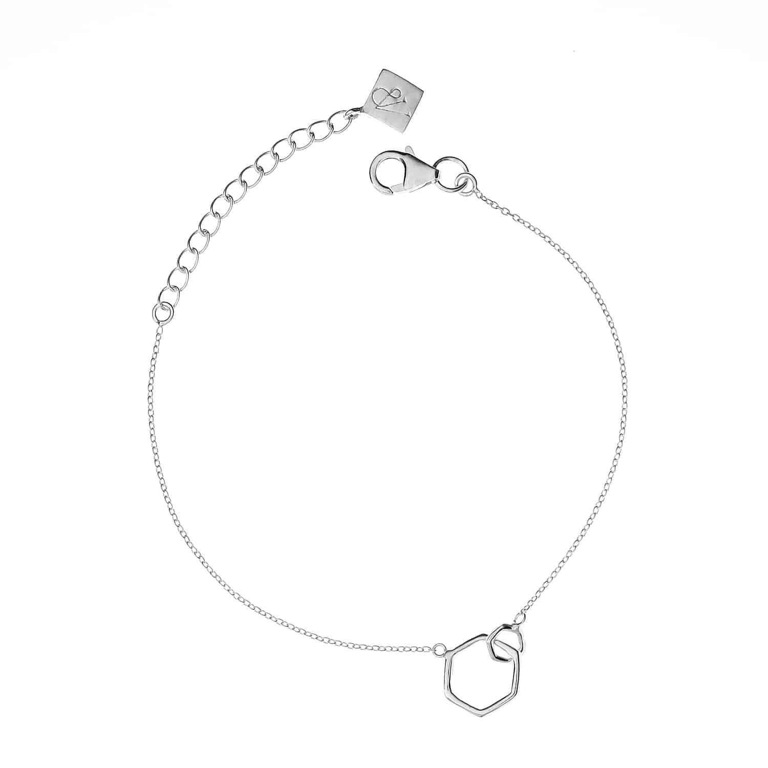Juvi Silver Hexagon Bracelet