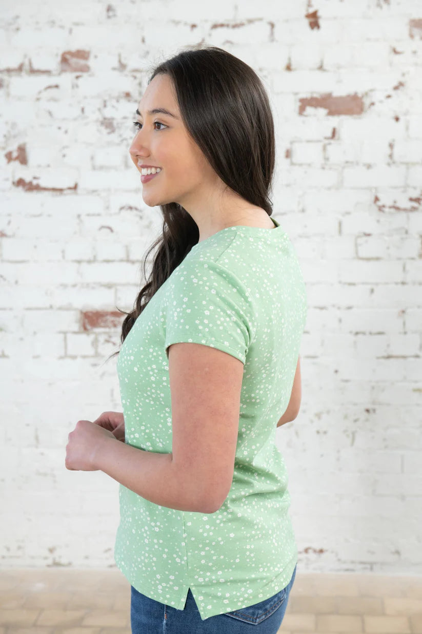 Lighthouse Short Sleeve Top , Soft Green