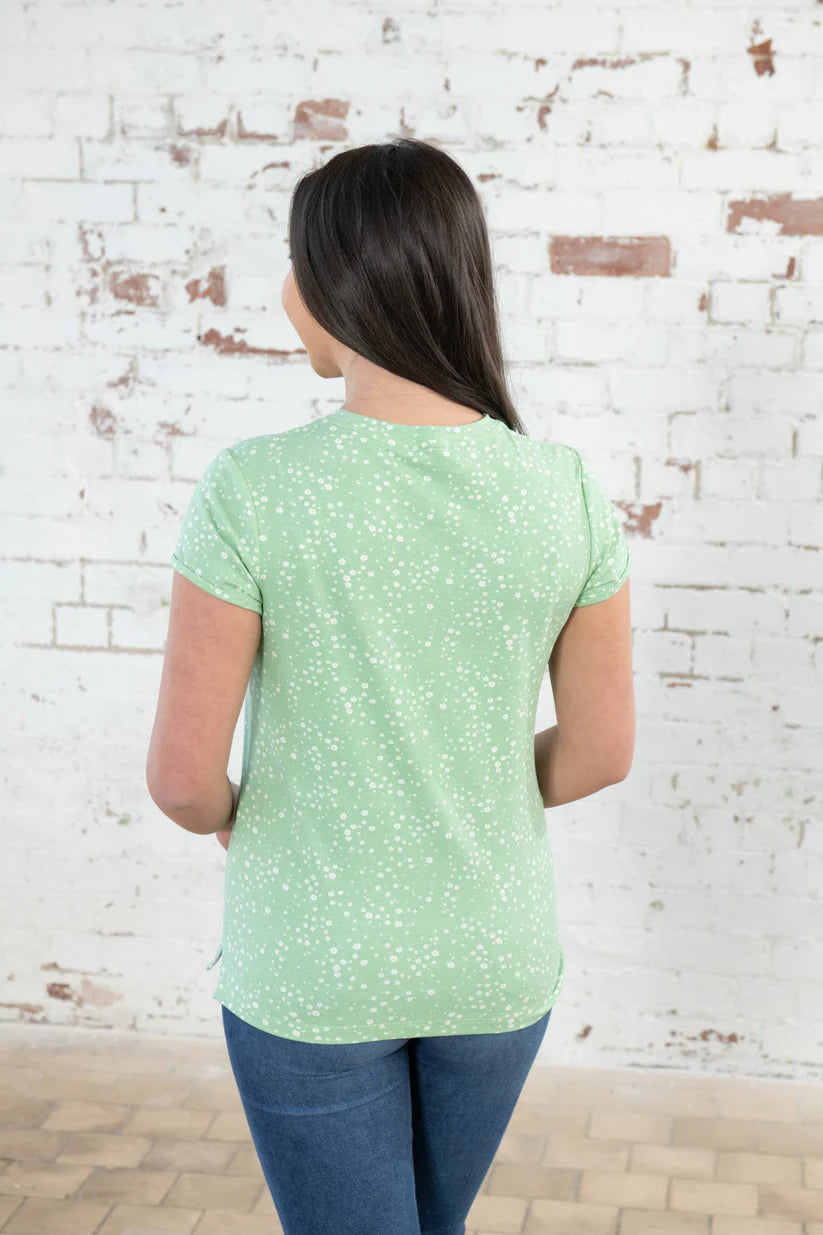 Lighthouse Short Sleeve Top , Soft Green