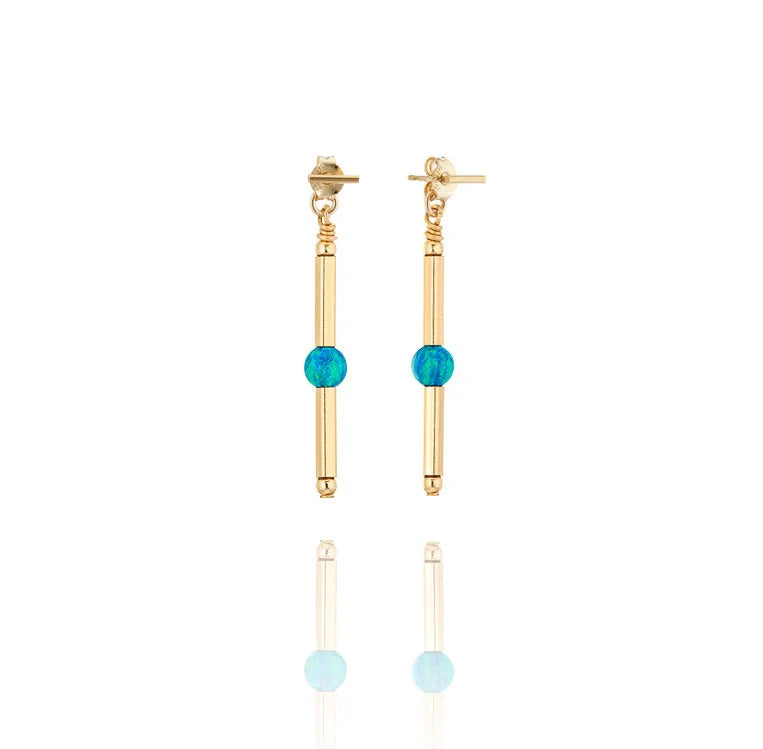 Scribble & Stone Short Ocean Linear Earrings