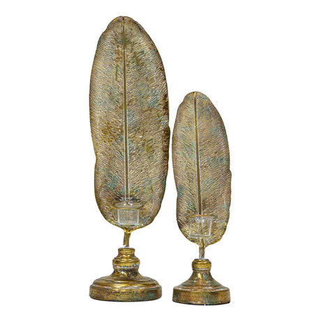 Mindy Brownes Feather Leaf Sculpture