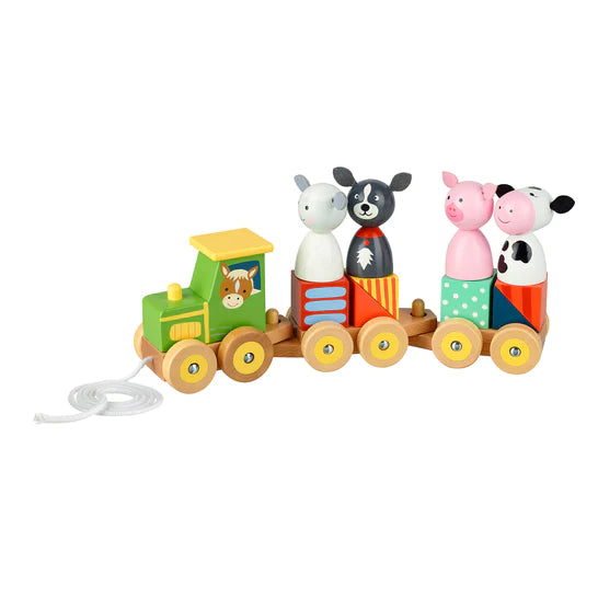 Irish Creative Stamping Farm Animal Puzzle Train