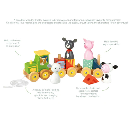 Irish Creative Stamping Farm Animal Puzzle Train