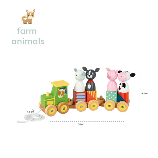 Irish Creative Stamping Farm Animal Puzzle Train