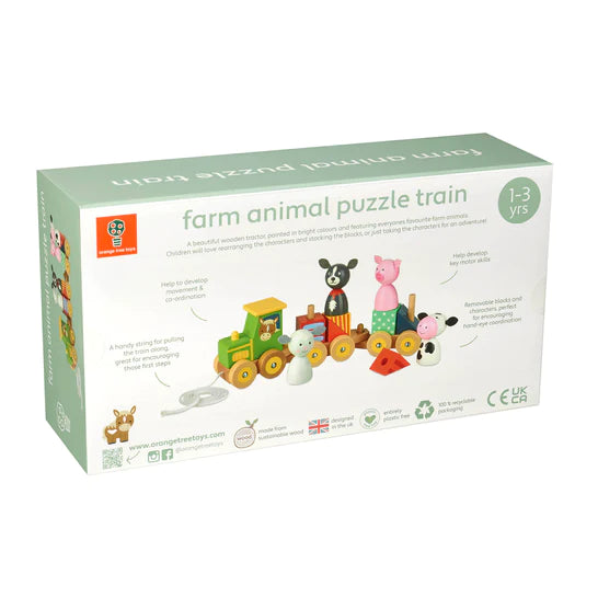 Irish Creative Stamping Farm Animal Puzzle Train
