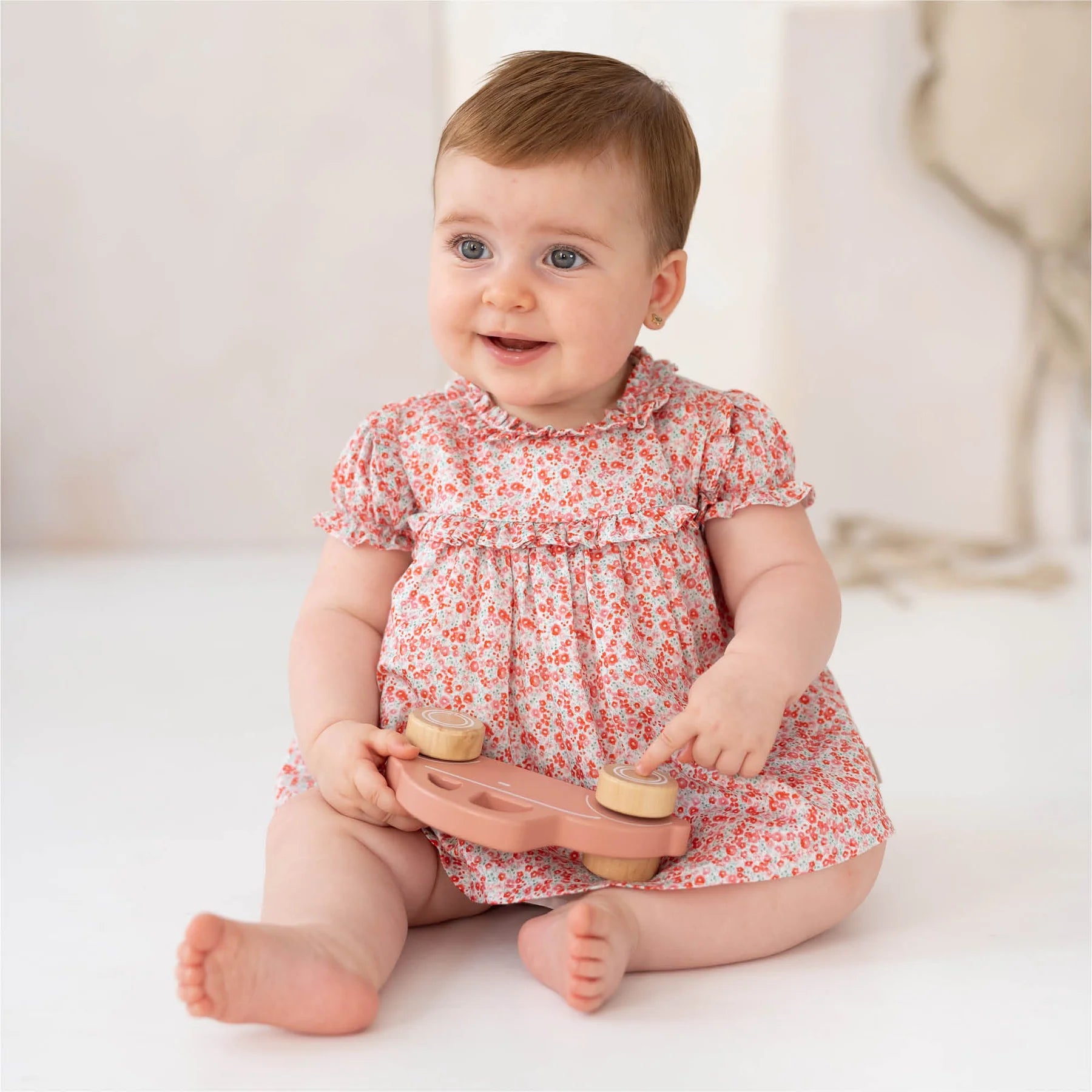 Tutto Piccolo Floral Dress w/ Briefs , Petal