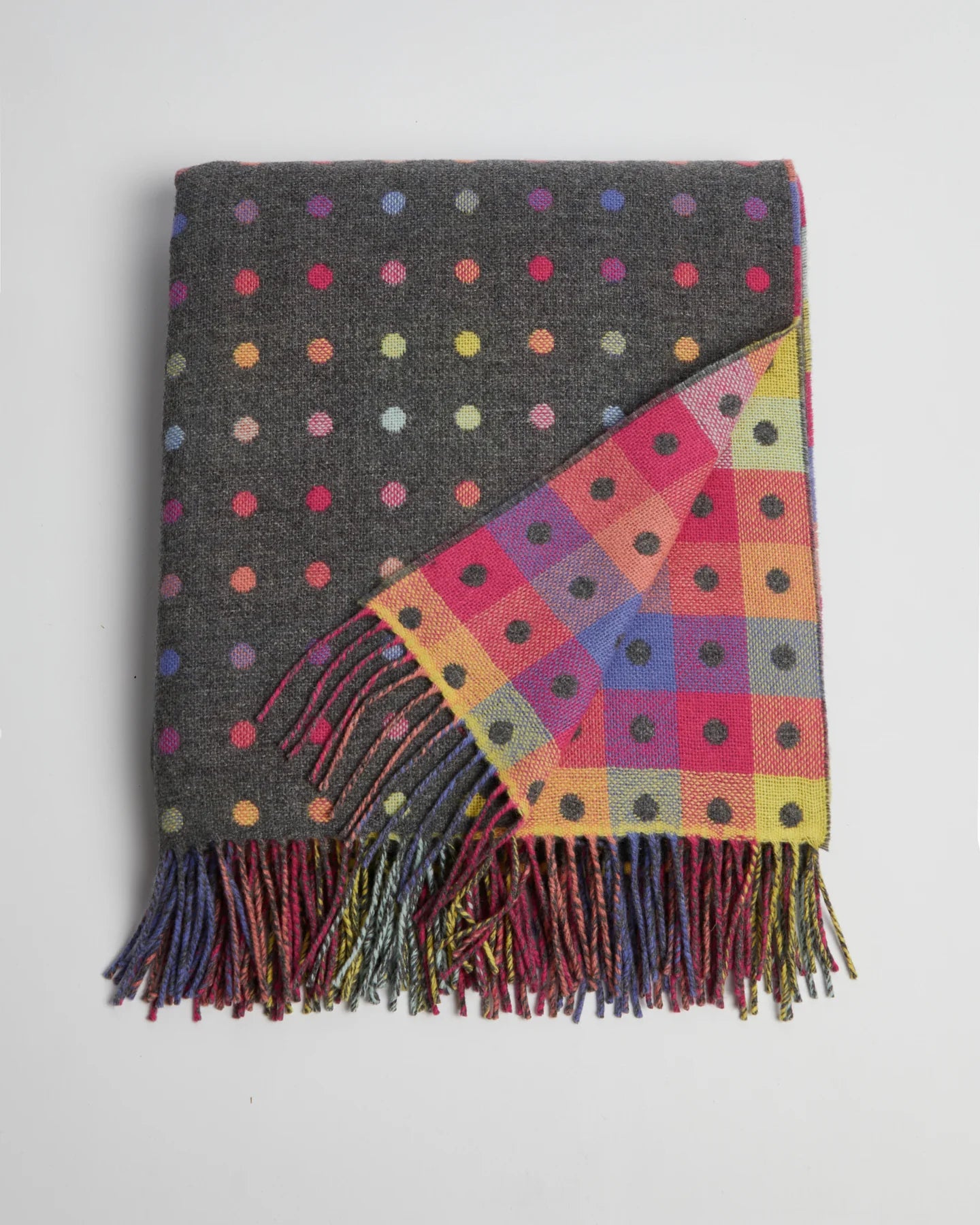 Foxford | Rainbow Dot Lambswool Throw