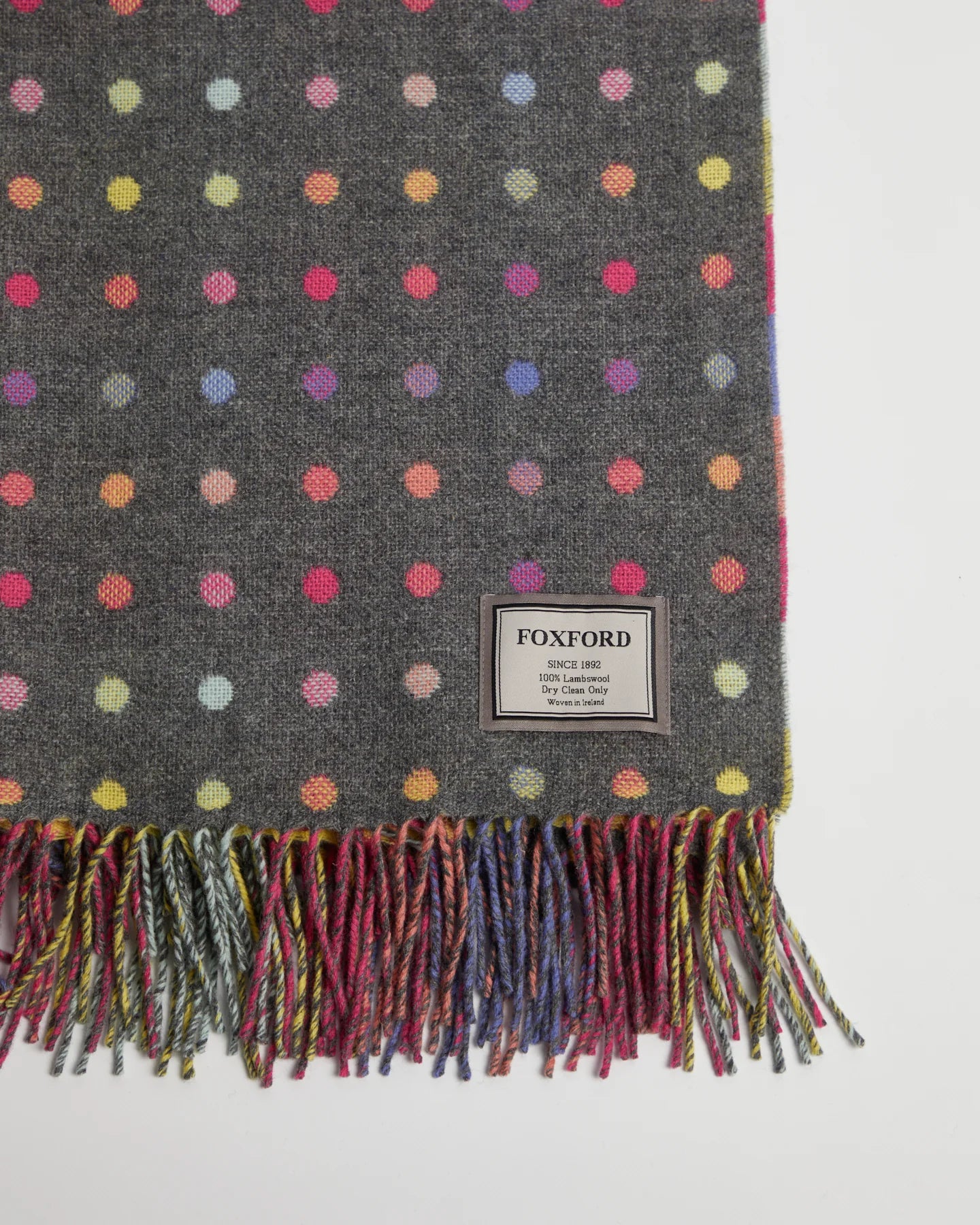 Foxford | Rainbow Dot Lambswool Throw