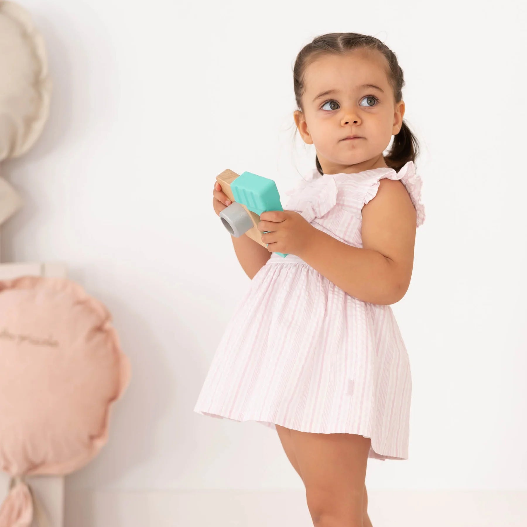 Tutto Piccolo Frill Sleeve Dress , Pink