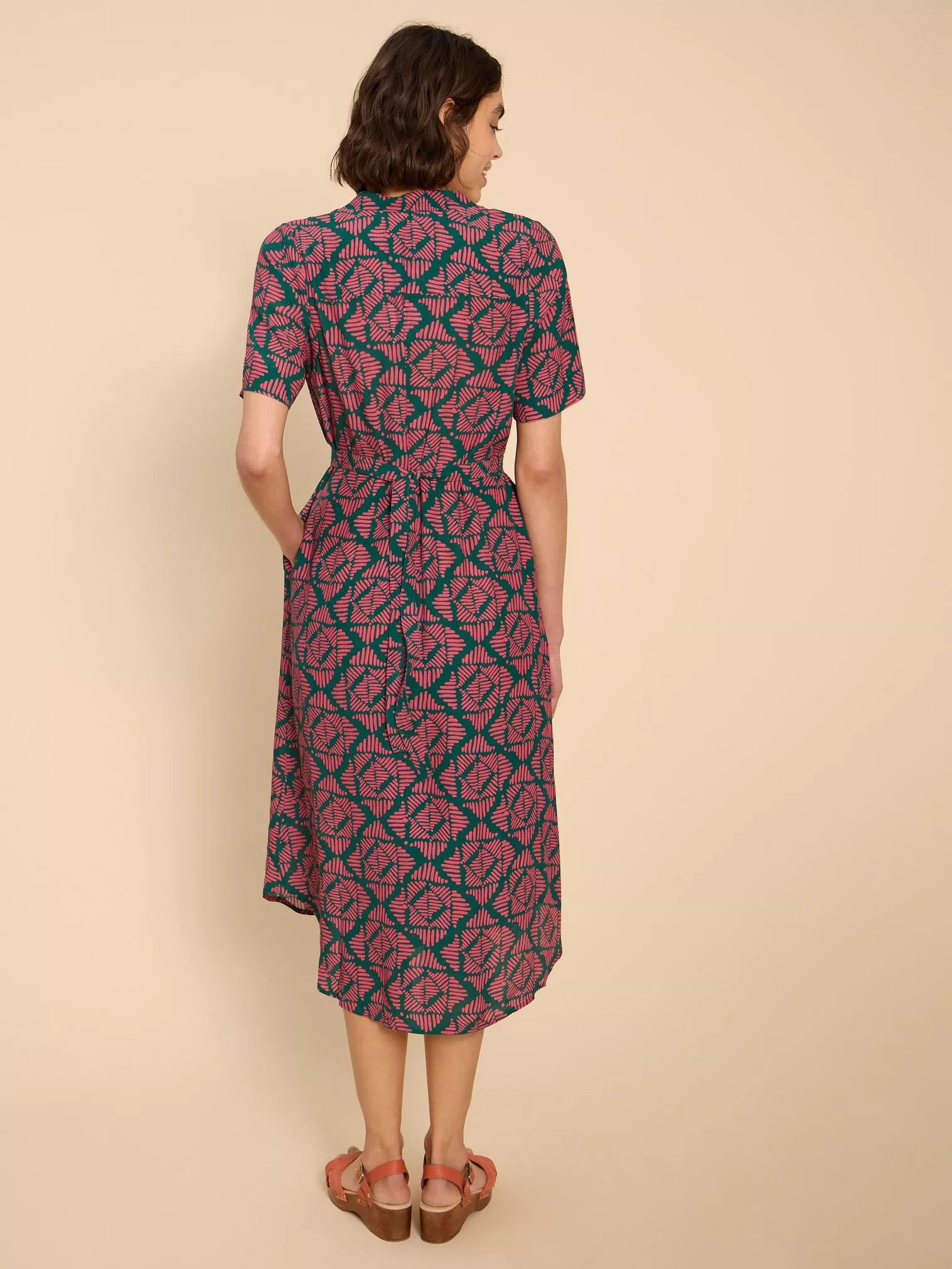 White Stuff Gina Wrap Dress , Pink