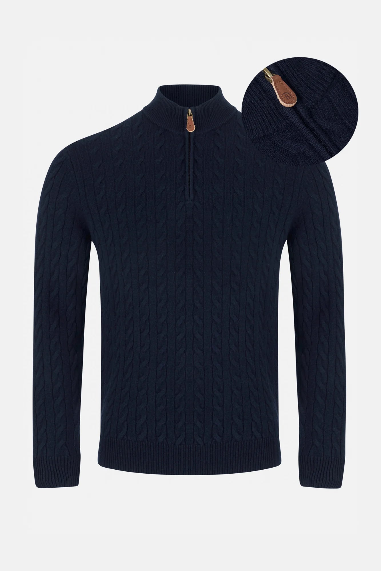 Benetti Grant Cable Knit Quarter Zip