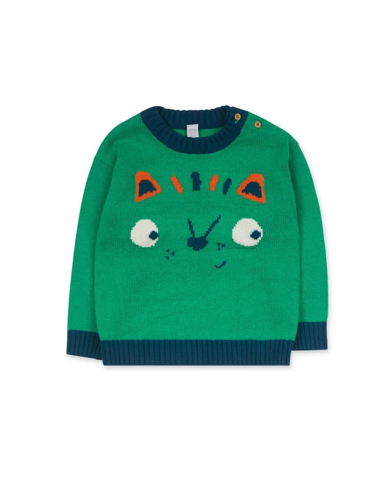 Tuc Tuc | Print Jumper | Green / Navy