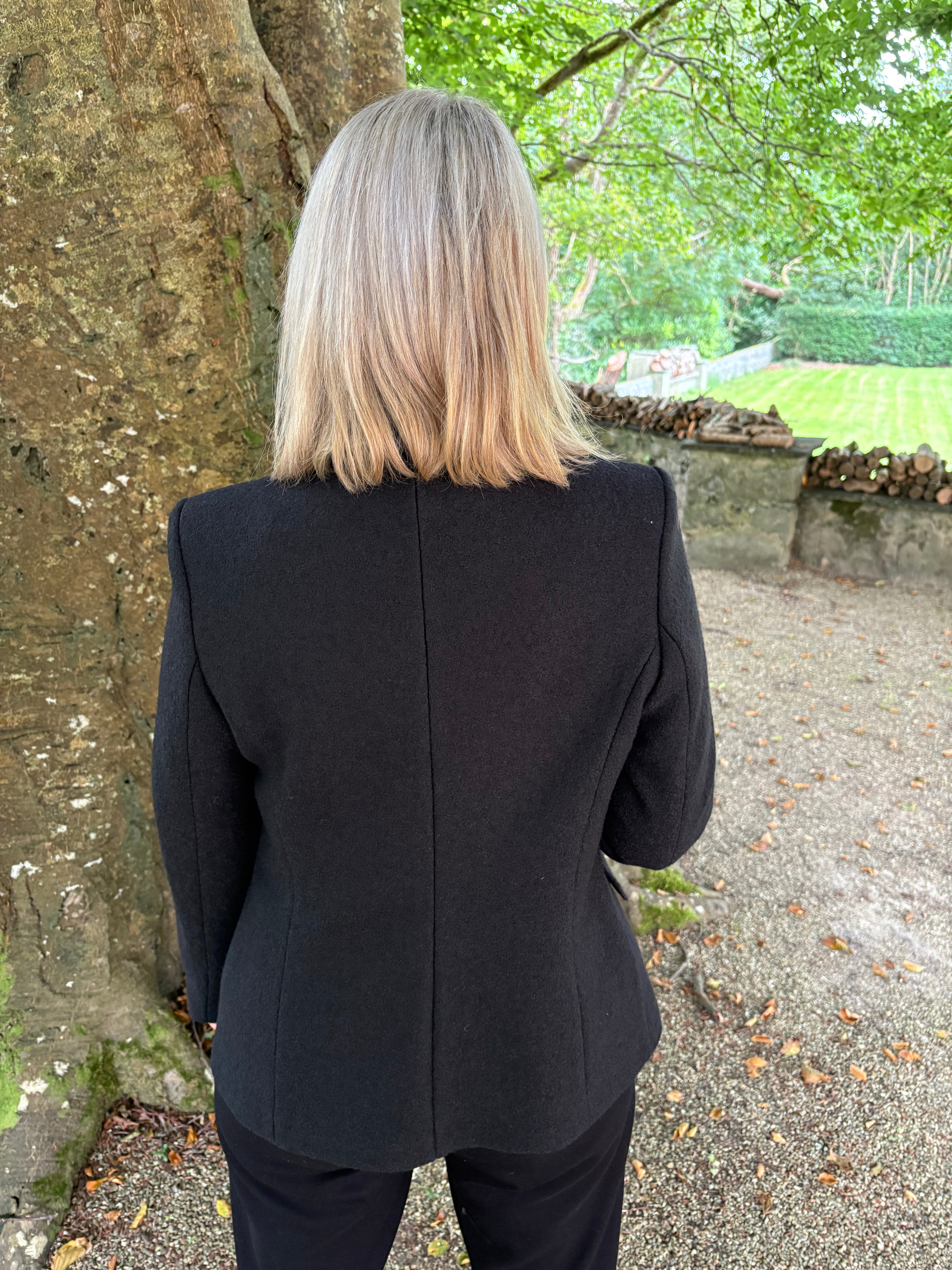 Christina Felix Wool Blazer - Teal & Black