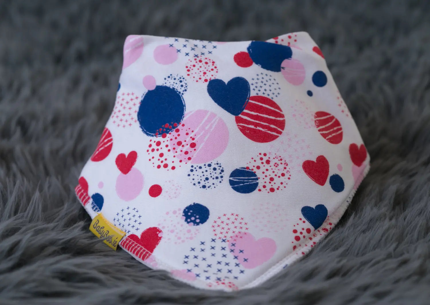 Babyboo Abstract Hearts Bandana Bib