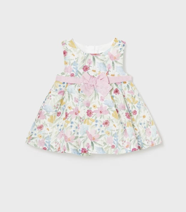 Mayoral Floral Printed Linen Dress , Jade