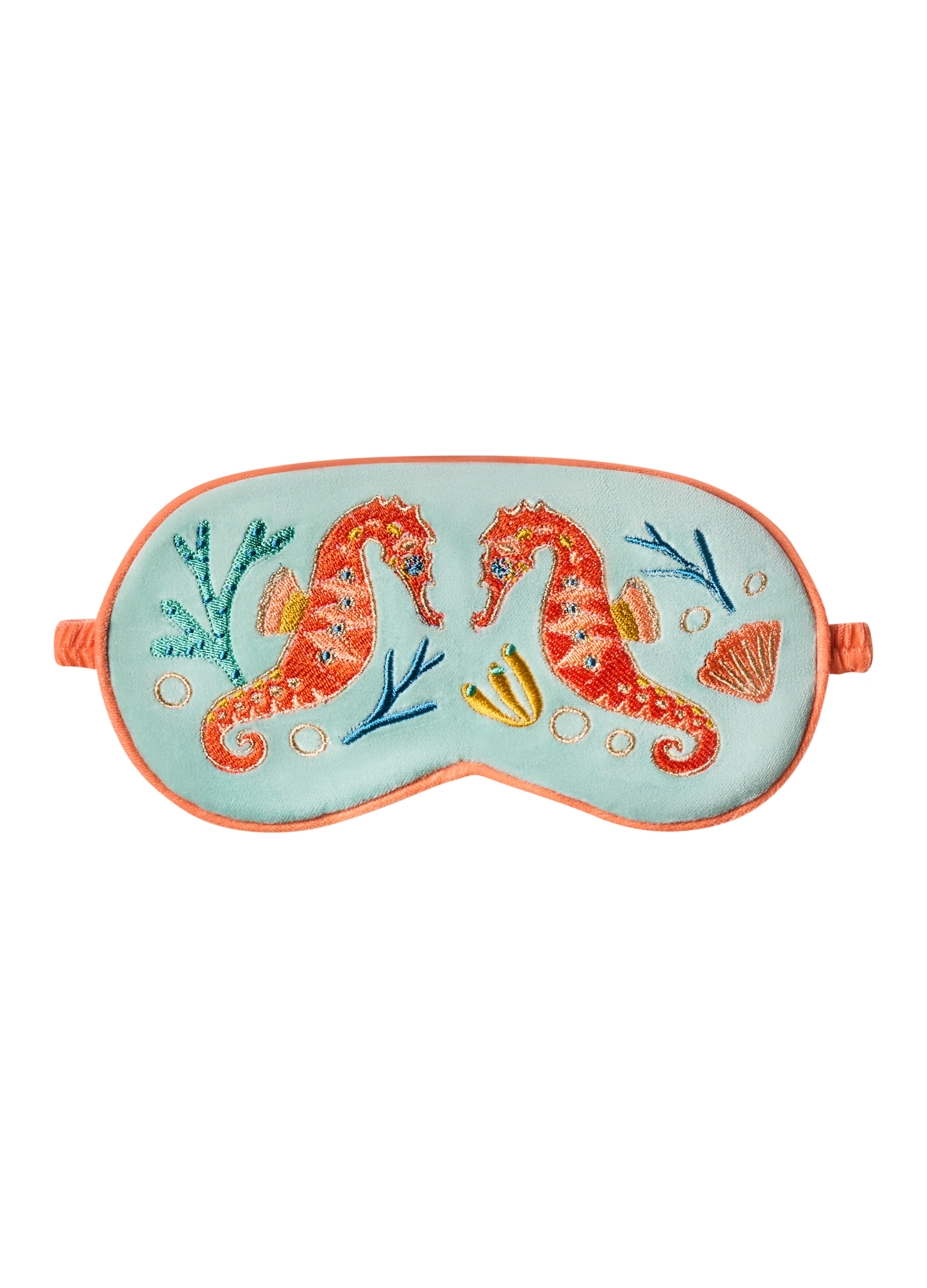 Powder Seahorse Velvet Eye Mask