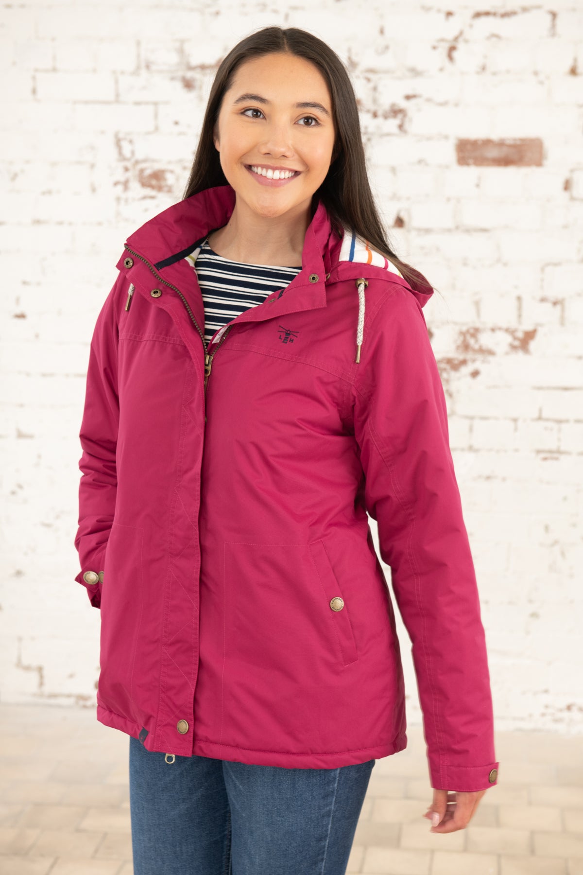 Lighthouse Eva Short Waterproof Coat Claret