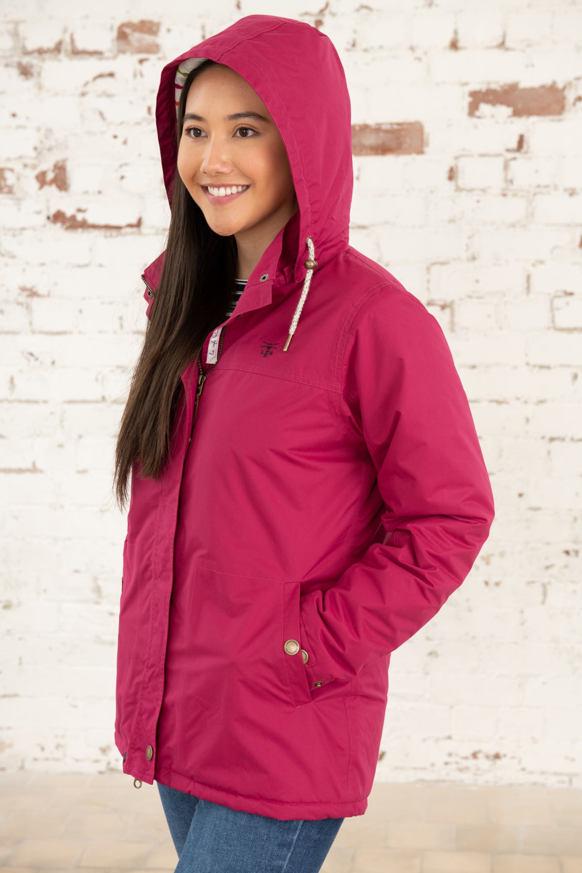 Lighthouse Eva Short Waterproof Coat Claret