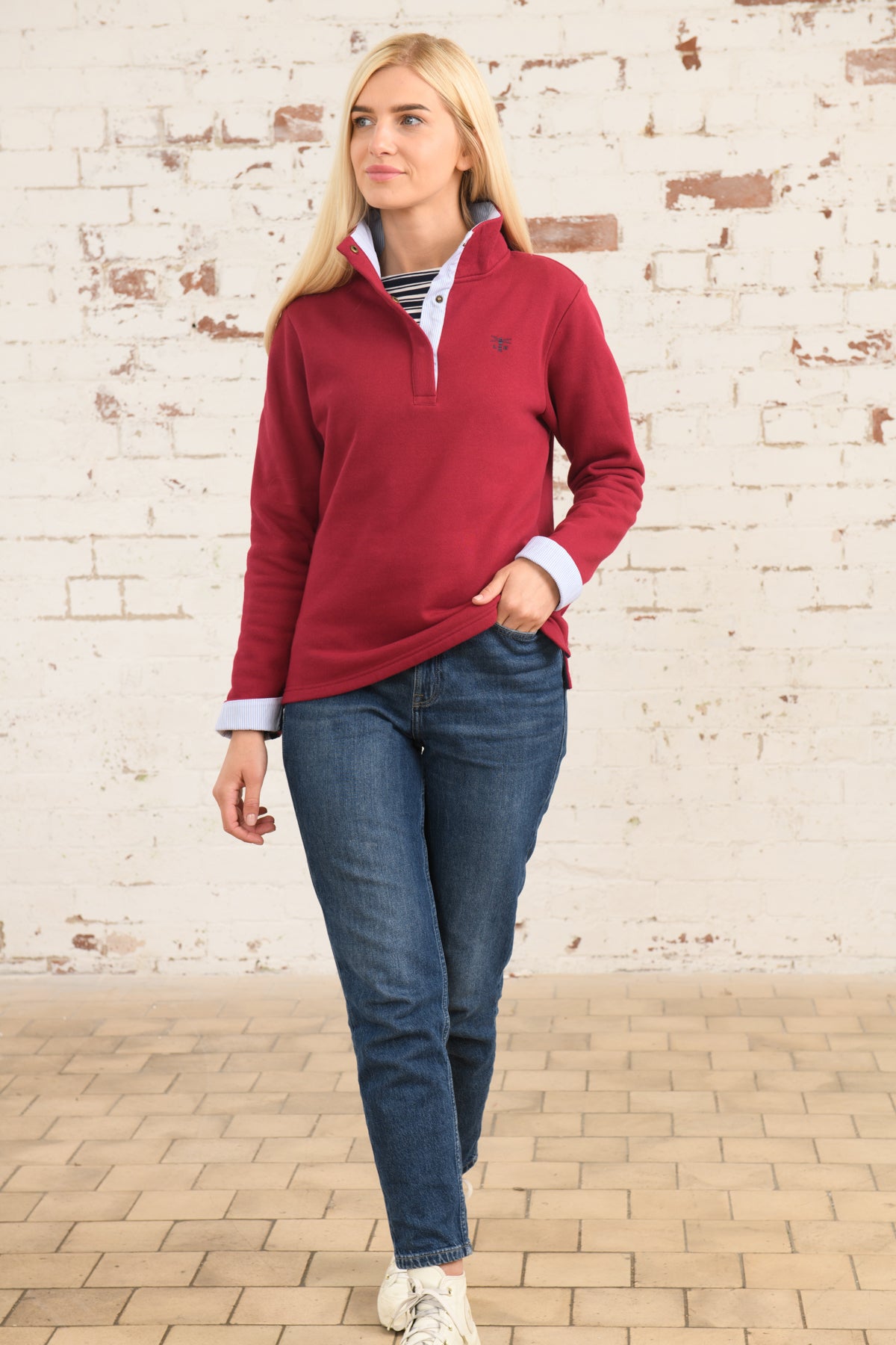 Lighthouse Haven Top , Maroon