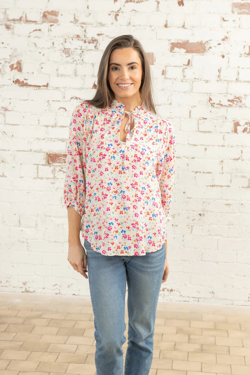 Lighthouse Lola Blouse , Summer Floral