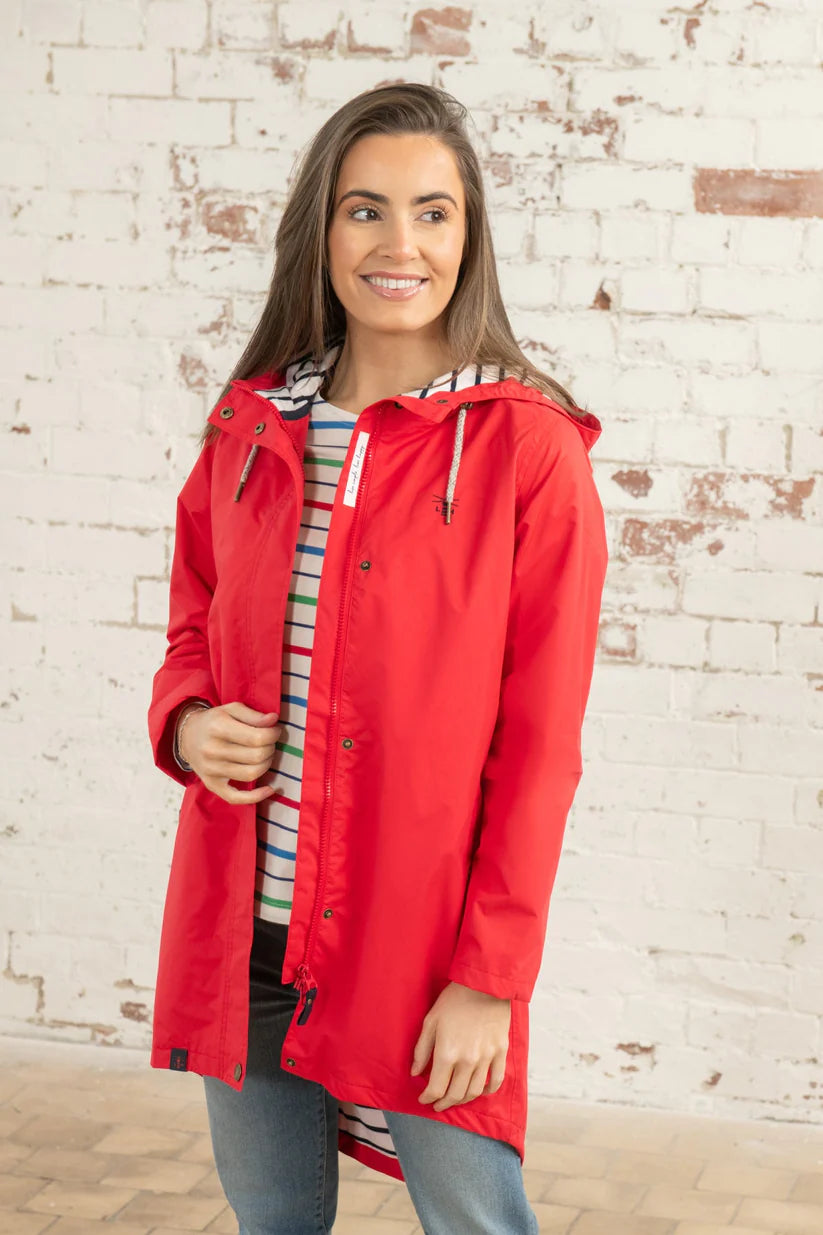 Lighthouse Long Beachcomber Coat , Poppy