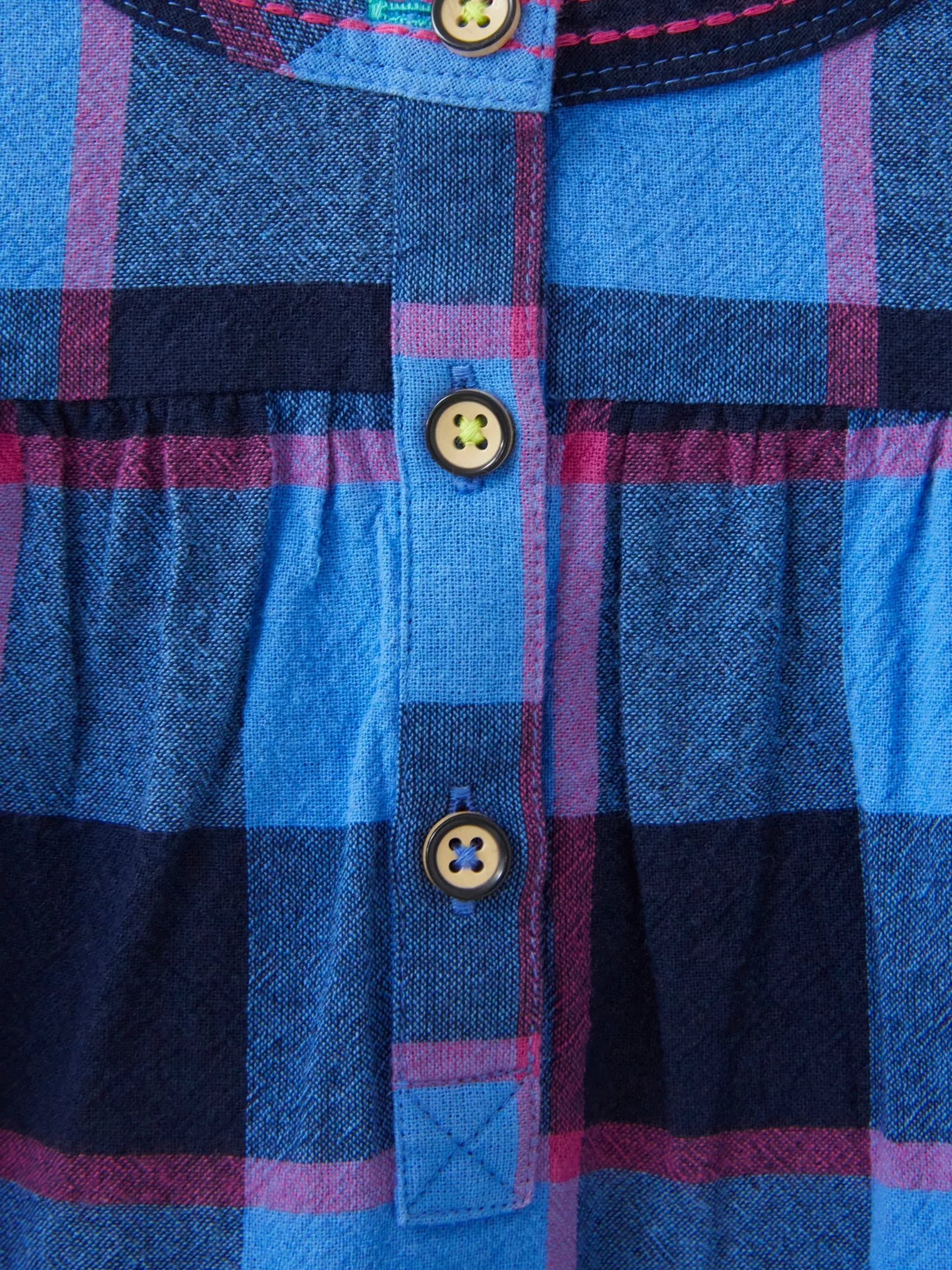 White Stuff Molly Check Shirt Blue