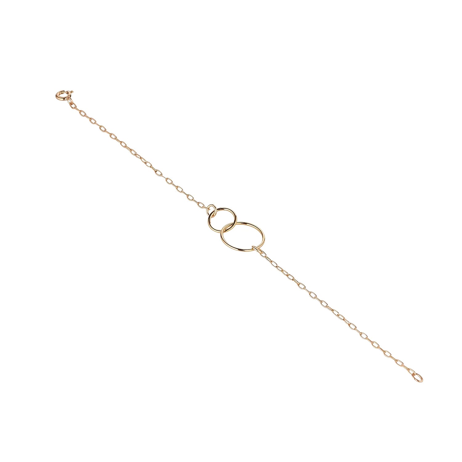 MoMuse Gold Filled Double Circle Bracelet