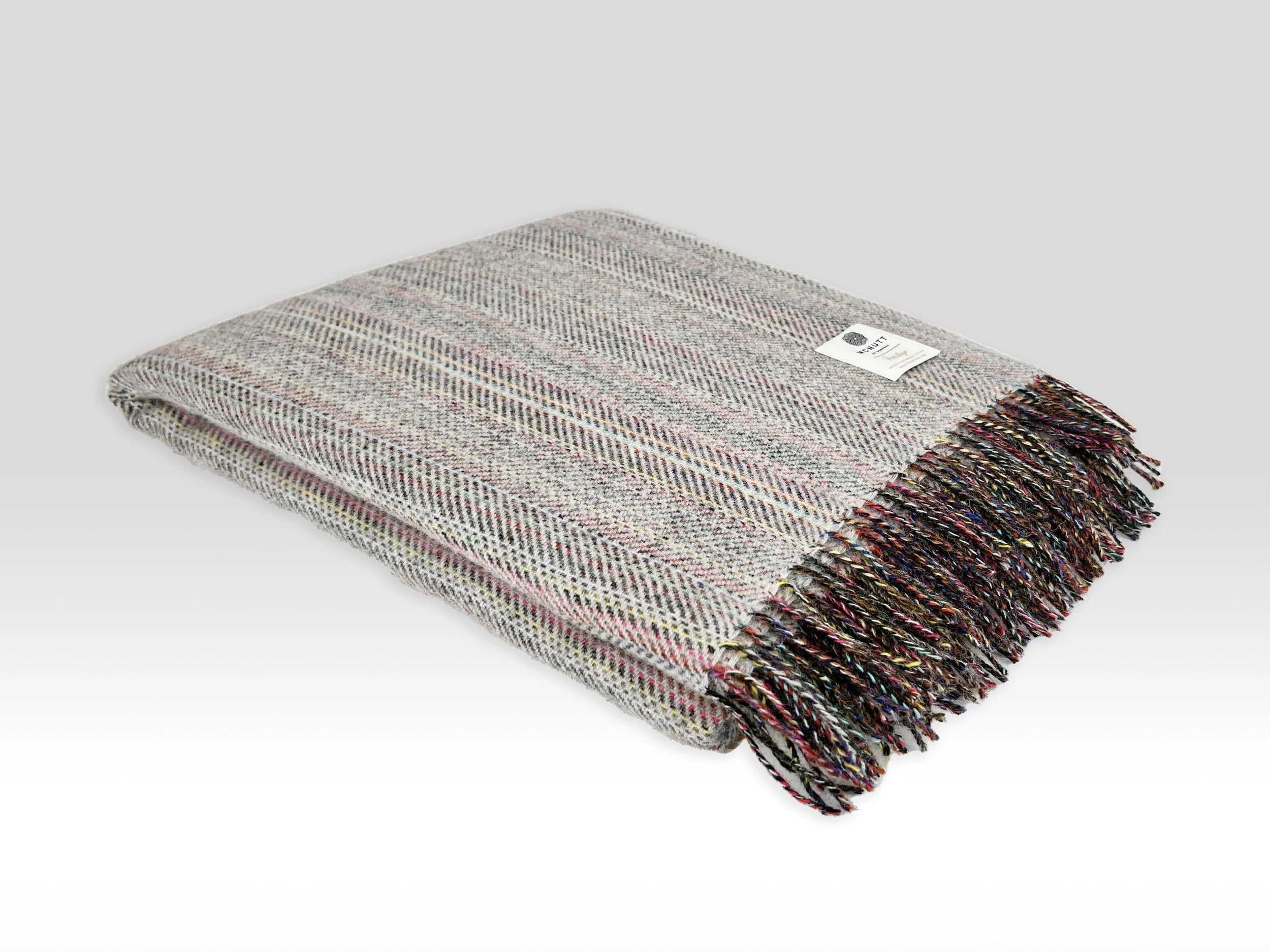 McNutt of Donegal Heritage Tweed Throw , Oatmeal