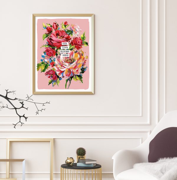 Caroline Duffy Designs Our Love Blooms Here Print