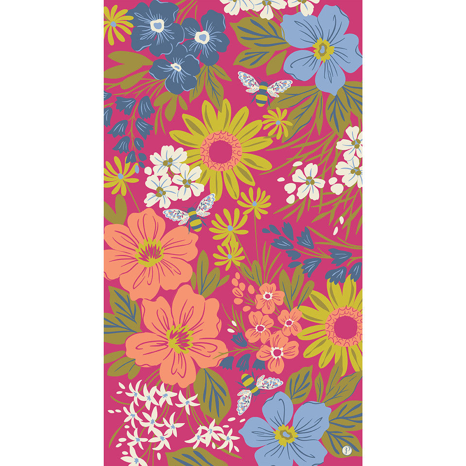 Powder Wild Floral Design with Bees Scarf