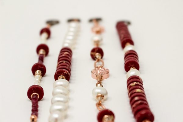 Pearl Rose Link Bracelet