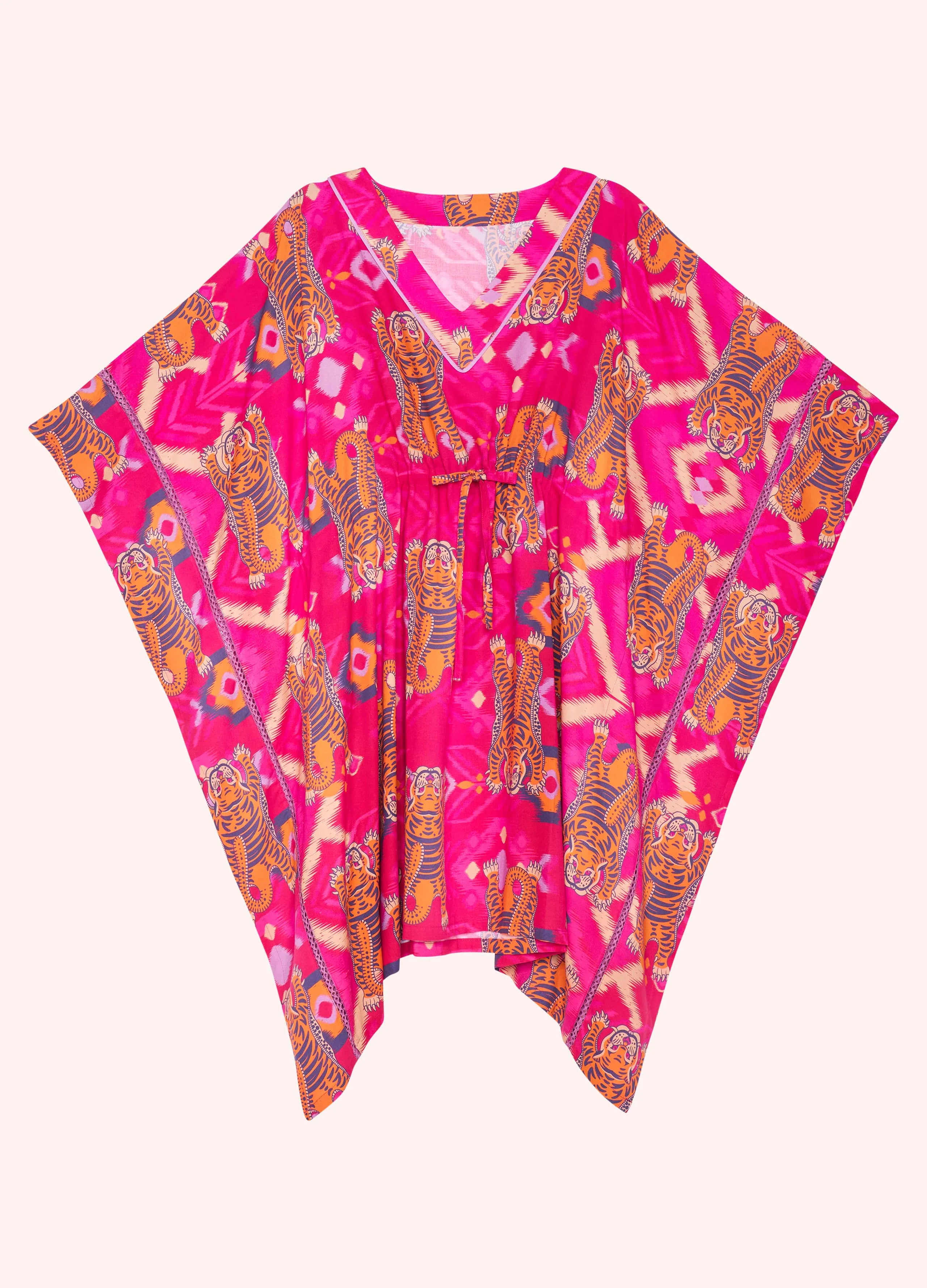 Powder Ikat Tiger Beach Cover Up