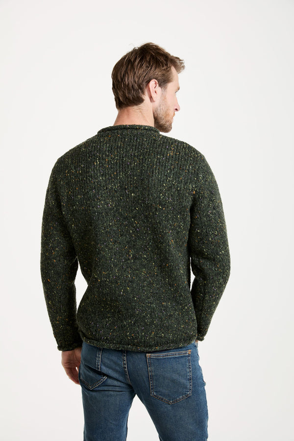 Raheen Tweed Roll Neck Mens Sweater