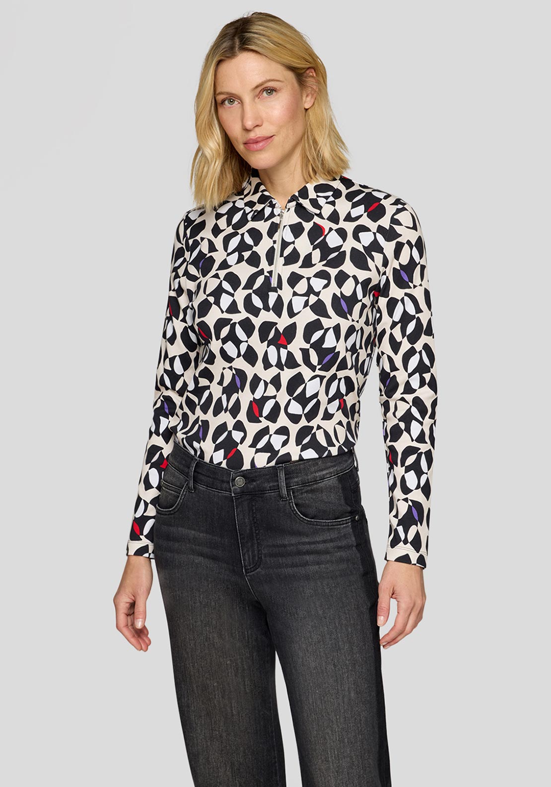 RABE Long Sleeved Print Top