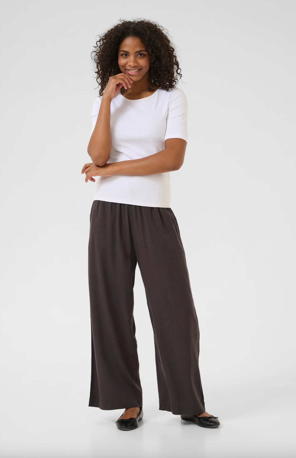 Kaffe KAmilia Cropped Linen Pants