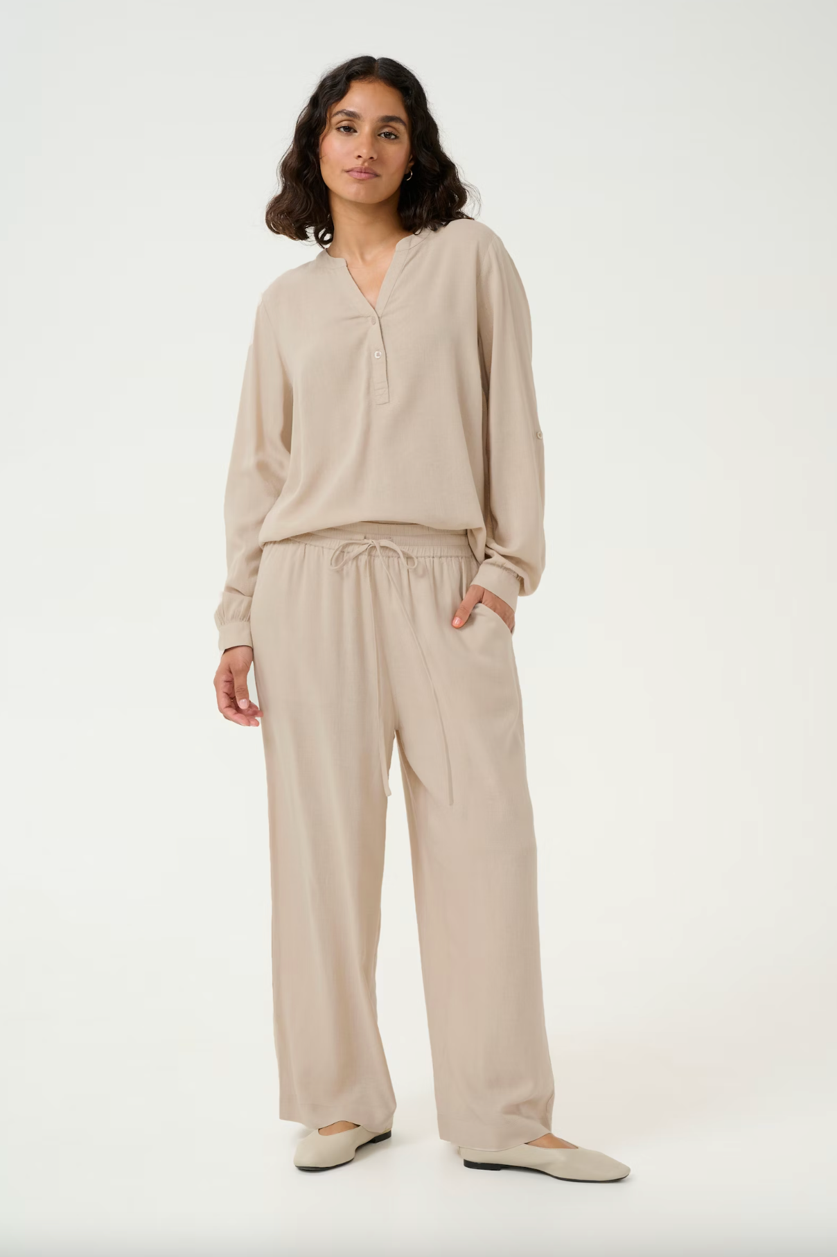 Kaffe KAmilia Cropped Linen Pants