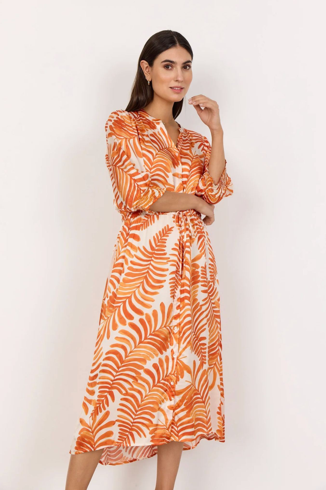 Soya Concept Rochel Print Dress , Orange
