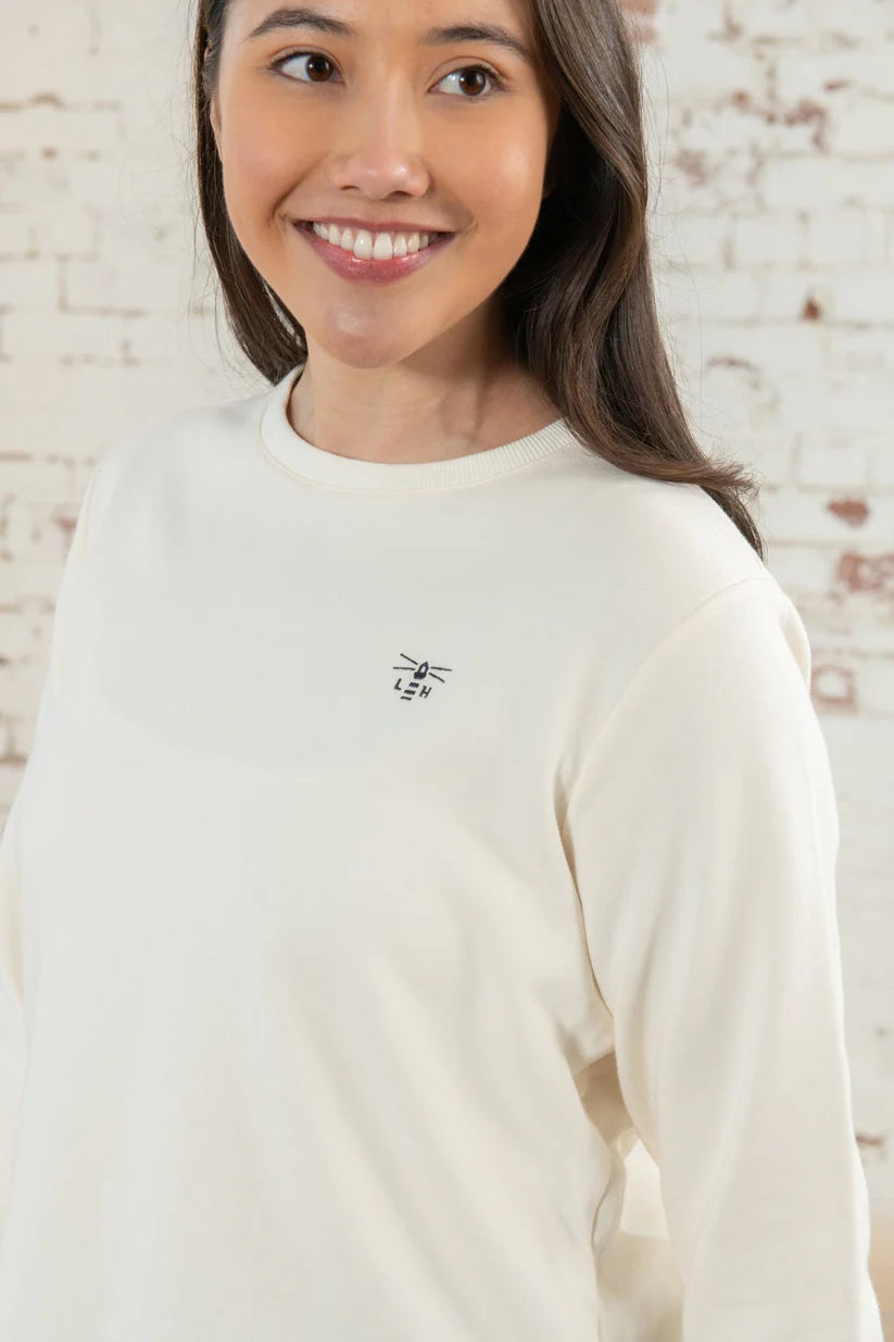 Lighthouse Seaside Jersey Top , Coconut
