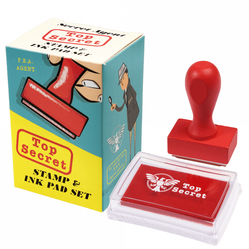 Rex London Top Secret Stamp & Ink Pad Set