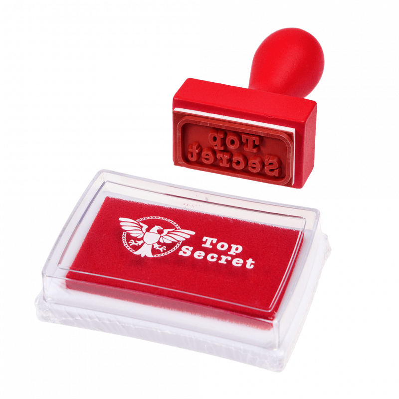 Rex London Top Secret Stamp & Ink Pad Set