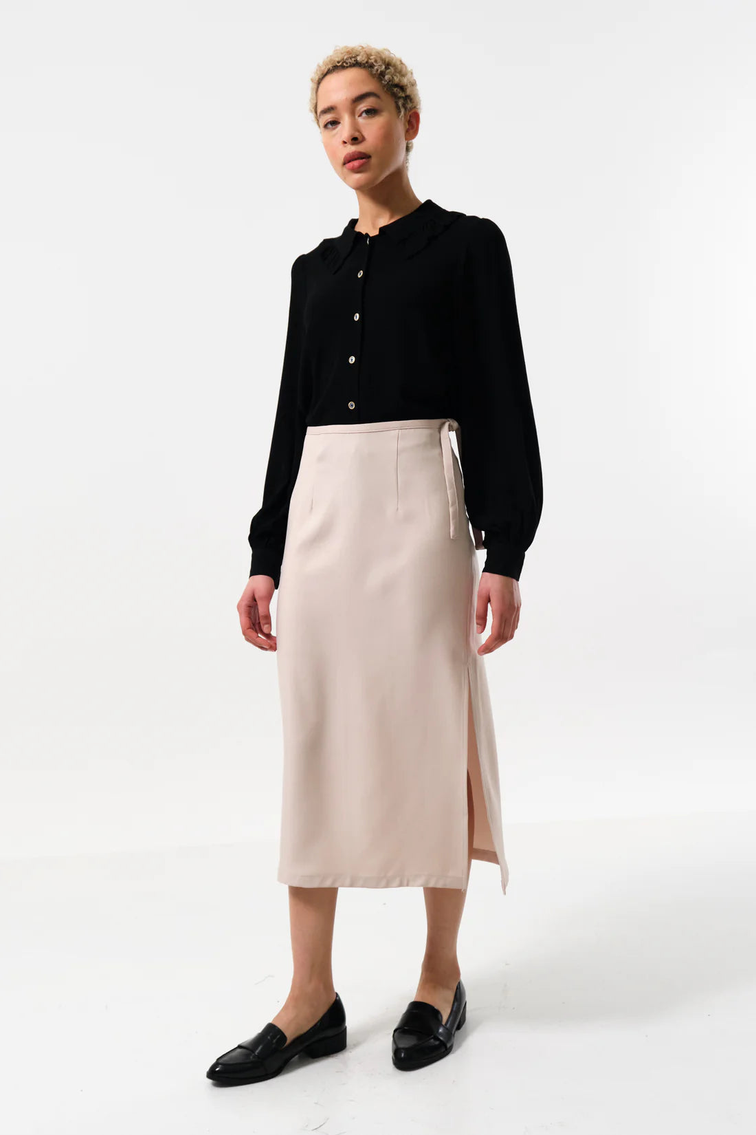 Louche Timo Satin Maxi Skirt