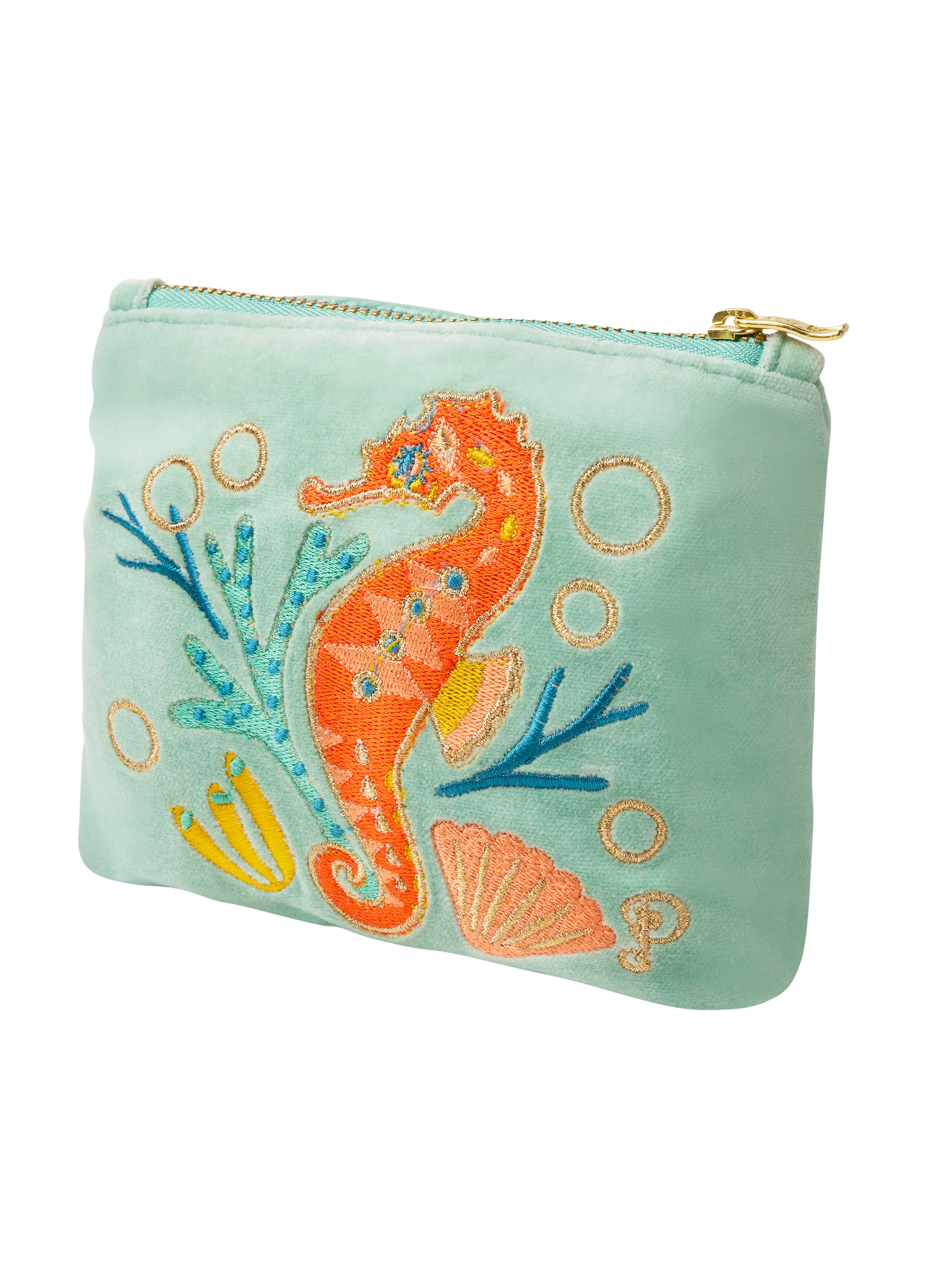 Powder Seahorse Mini Pouch