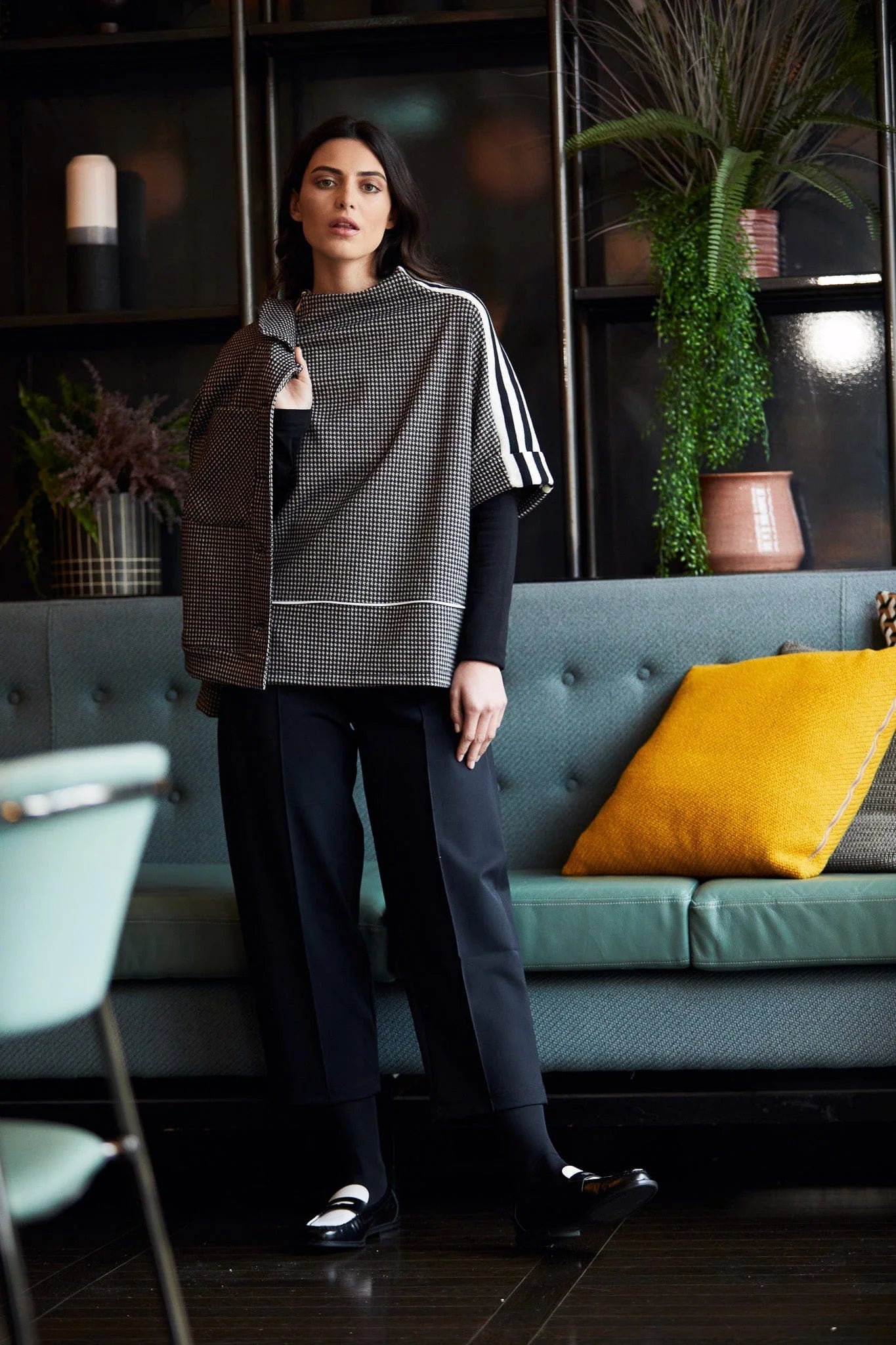 Peruzzi Houndstooth Top